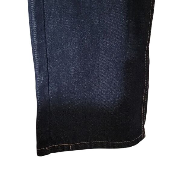 Vintage Genes 1891 Relaxed Fit Dark Wash Denim Jeans Unisex Straight Leg - Picture 3 of 8